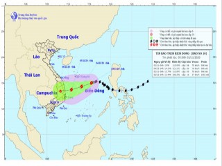Ngày 5/11, bão số 10 đổ bộ vào đất liền các tỉnh Quảng Ngãi - Khánh Hòa