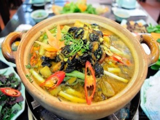 Món ngon cuối tuần: Ốc om chuối đậu ngon khó cưỡng