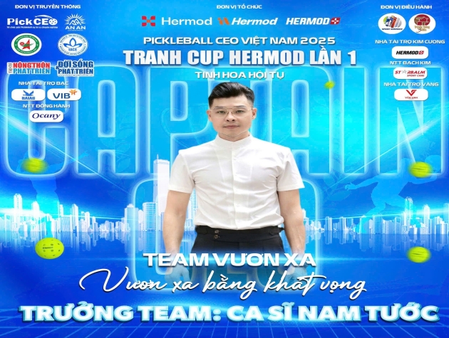 Lộ diện 8 thuyền trưởng tiên phong của giải Pickleball CEO Việt Nam 2025 - Tranh cúp Hermod lần I
