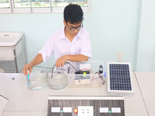 Học sinh Nguyễn Thái Gia An - Trường THPT Nguyễn Trãi: Sáng tạo thiết bị cảnh báo và giám sát nguồn nước tự động